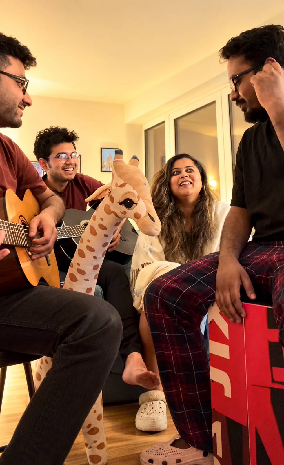 An informal music session with friends